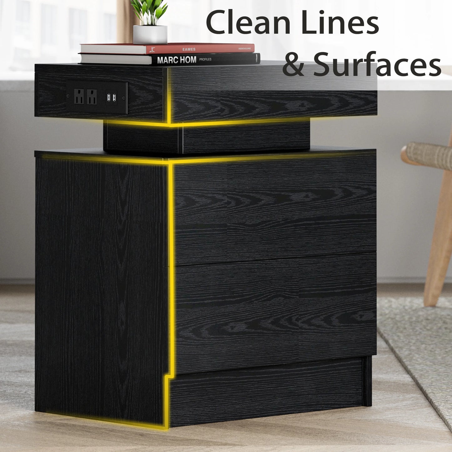 Night Stand with Charging Station