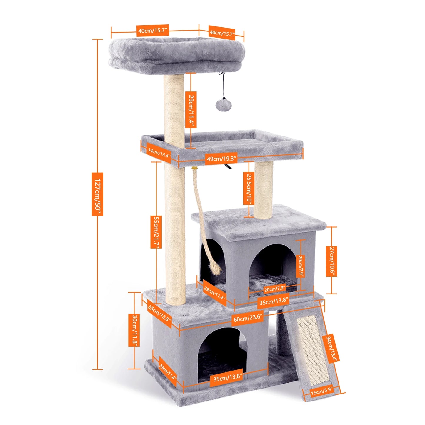 Cat Tree Tower Condo with Scratching Posts