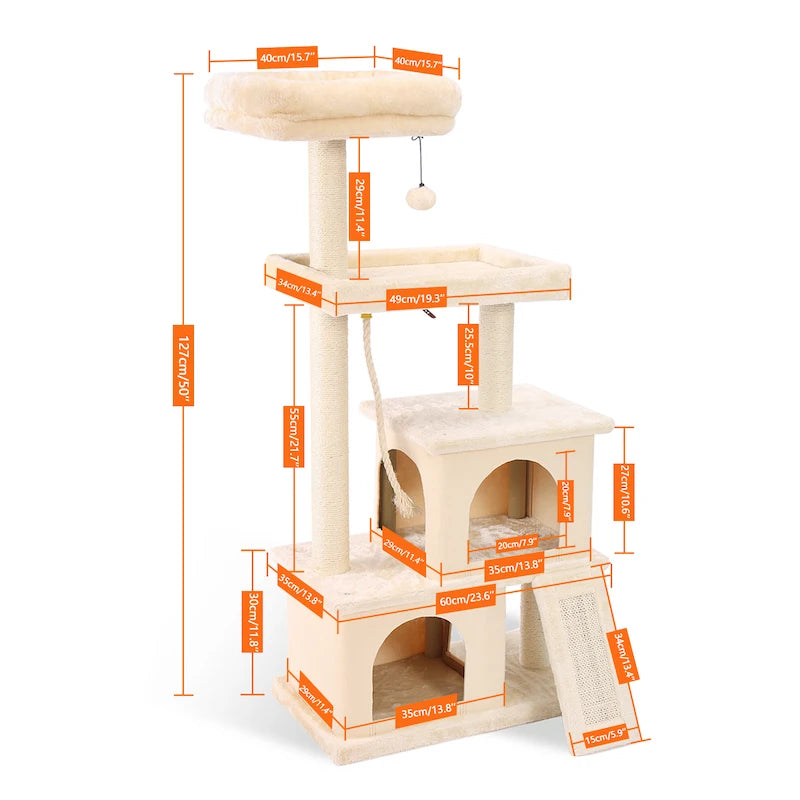 Cat Tree Tower Condo with Scratching Posts