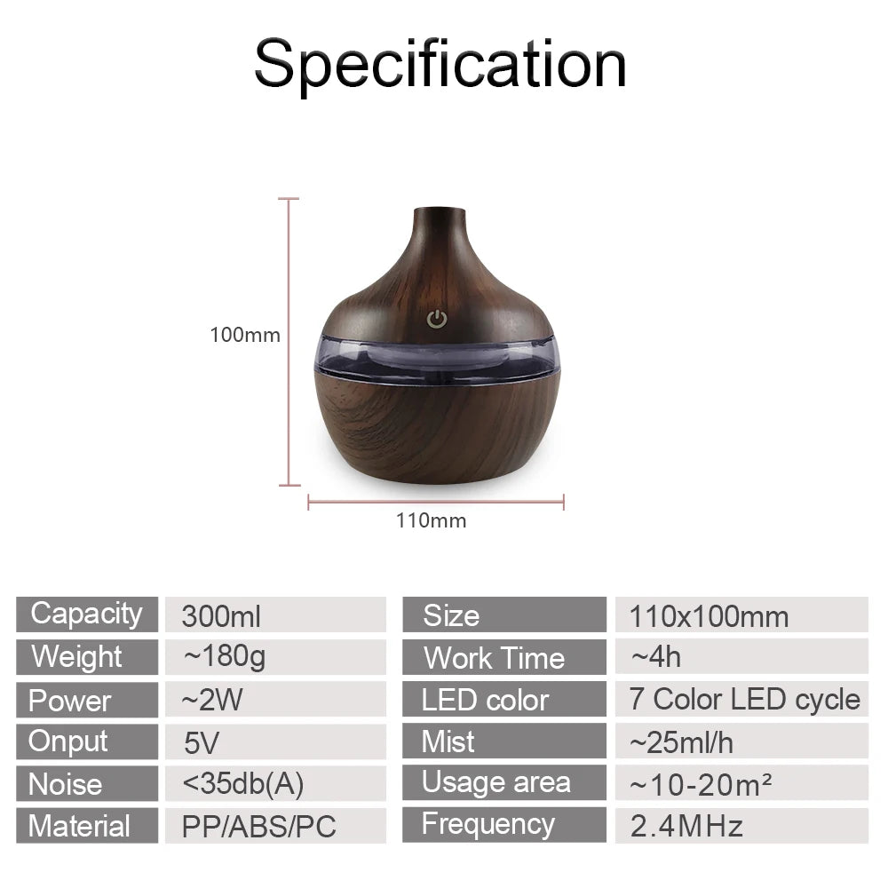 7-Color LED Lighting Aromatherapy Diffuser