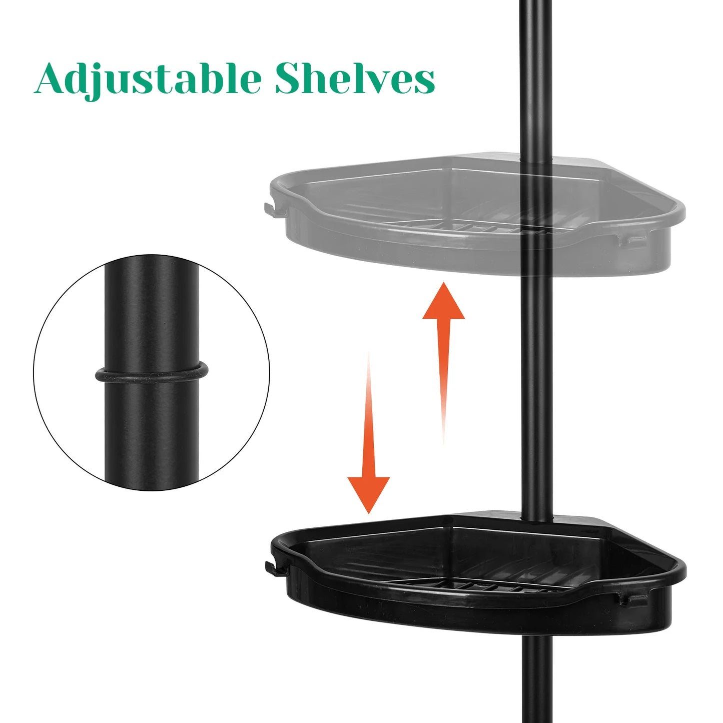 Corner Shower Caddy With 4 Basket Shelves