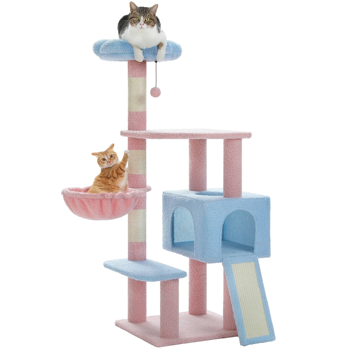 Multi-Level Cat Tower Sisal Covered Scratching Posts