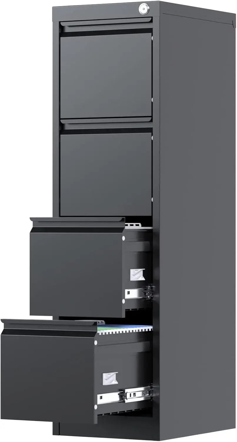 4 Drawer Filing Cabinet, Metal Vertical Cabinet