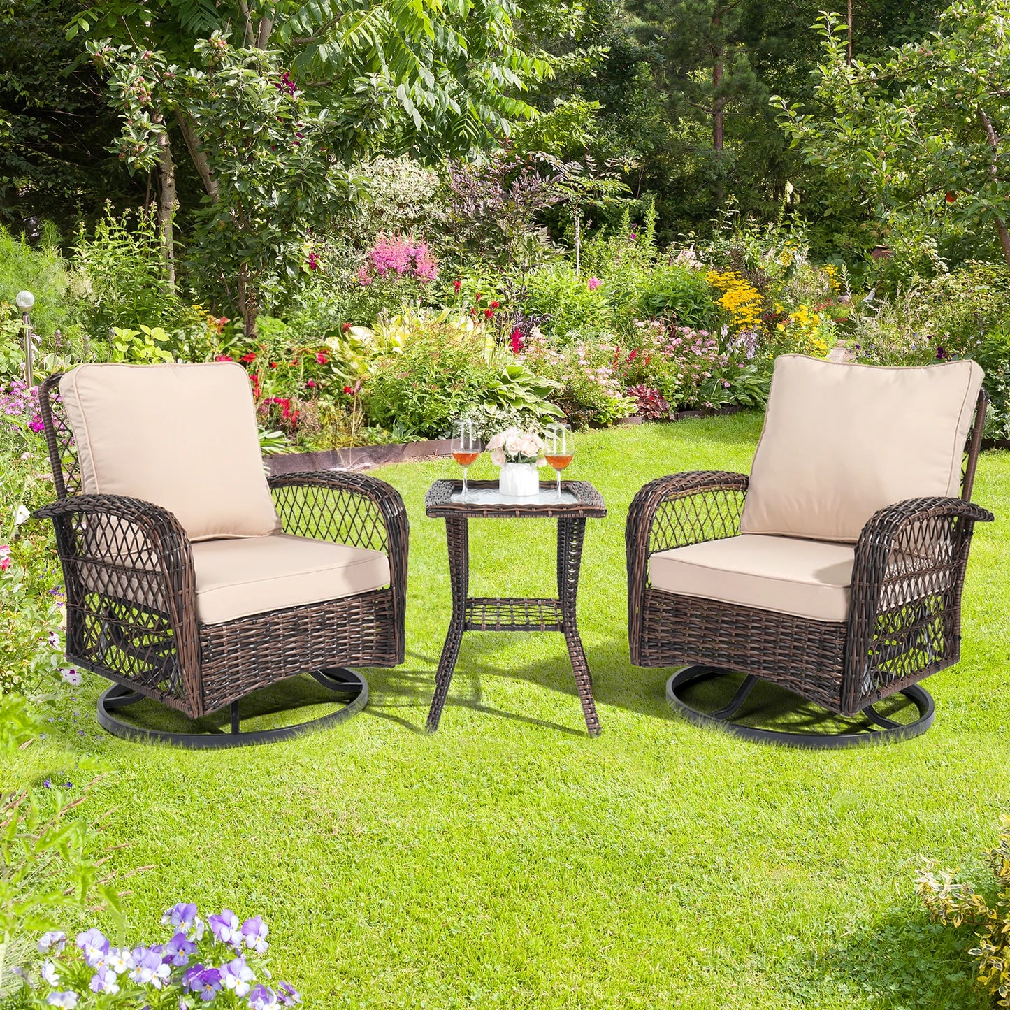 3 Piece Patio Furniture Set