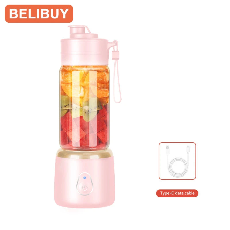 Portable Blender Electric Juicer 600ML Fruit Mixers