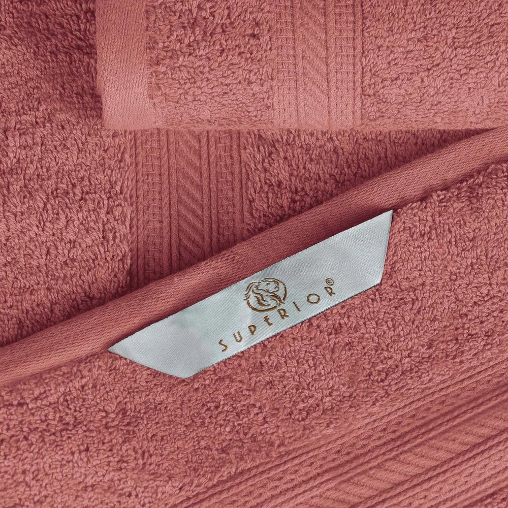 6 Pack Cotton Hand Towels Luxury Super Soft Highly Absorbent Bathroom Kitchen Dobby Border Heavyweight Terry Loop Looping Design