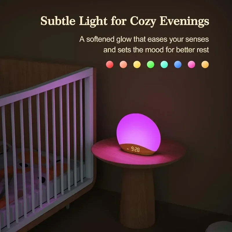 Wood Grain Sunrise Alarm Clock,