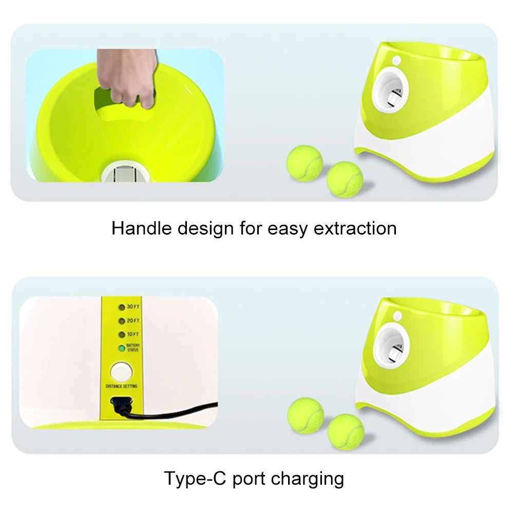 Automatic Tennis Ball Launcher Throwing Machine Catapult