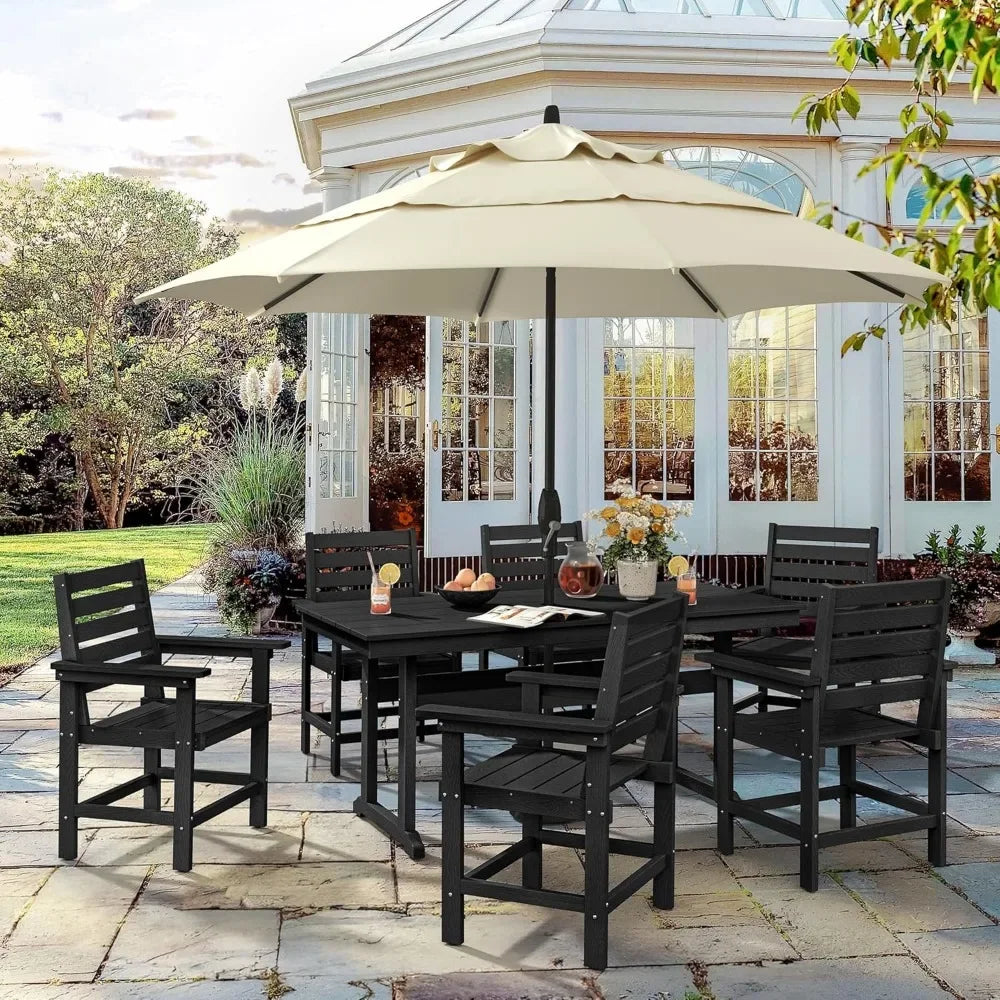 Patio Table and Chairs Set 7 Pieces