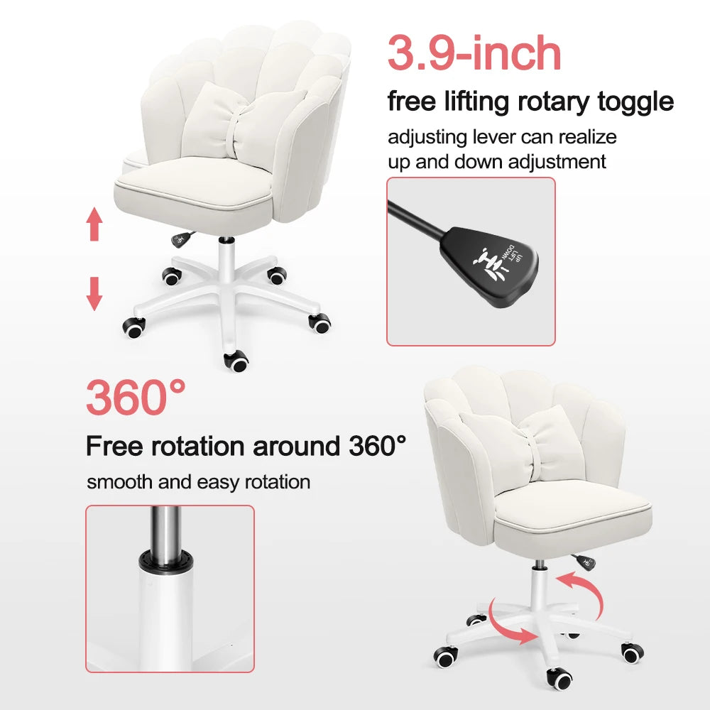 Home Office Butterfly Chair With Bow Cushion