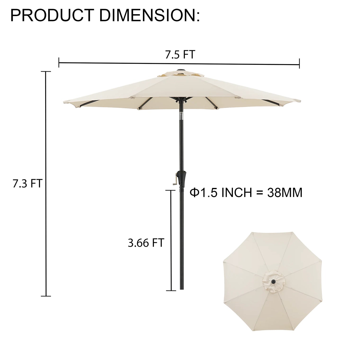 7.5' Patio Umbrella