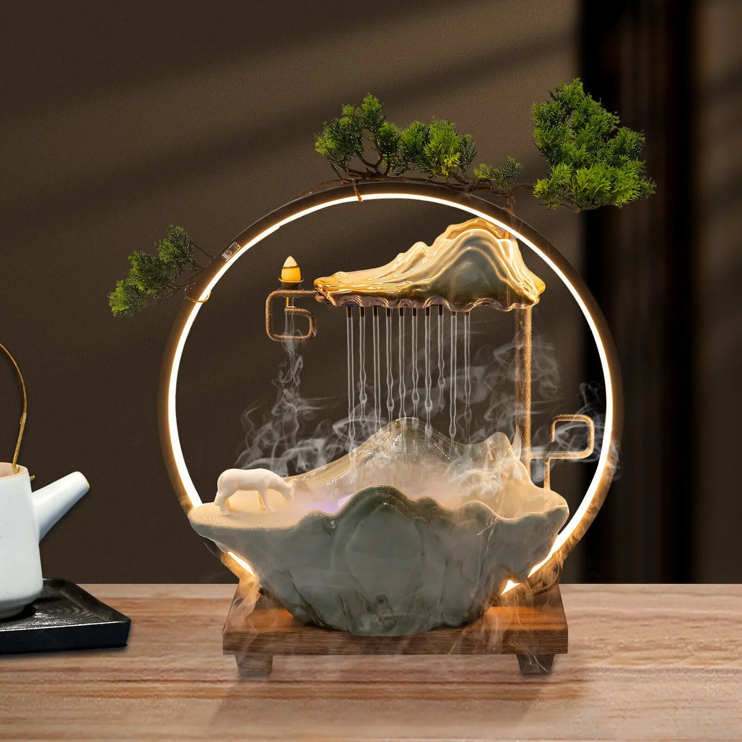 Tabletop Water Fountains Indoor Waterfall Decoration