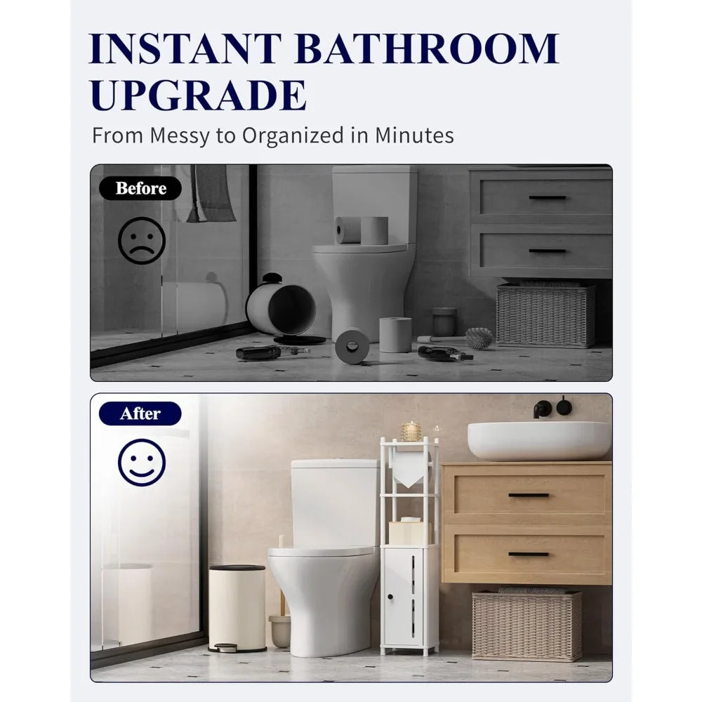Paper Holder Stand – Compact Bathroom Storage Cabinet