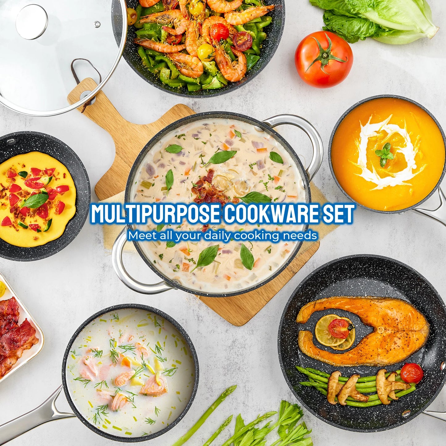 Induction Cookware Nonstick, 10-Piece