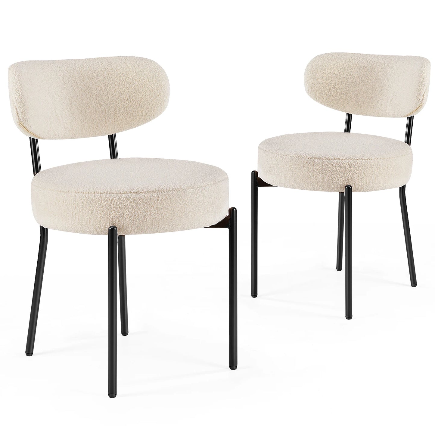 Ergonomic Round Dining Chairs Set Of 2
