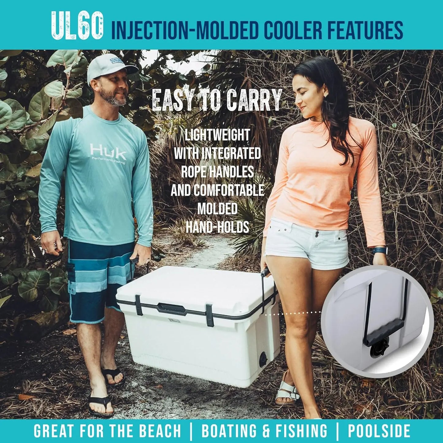 60 QT Ultra-Light Injection Molded Cooler