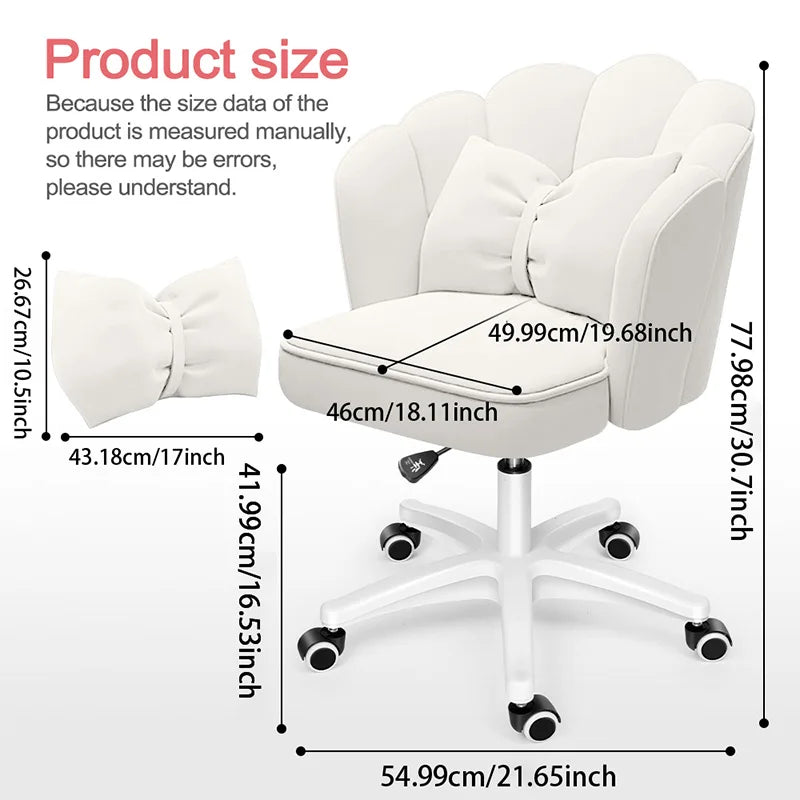 Home Office Butterfly Chair With Bow Cushion