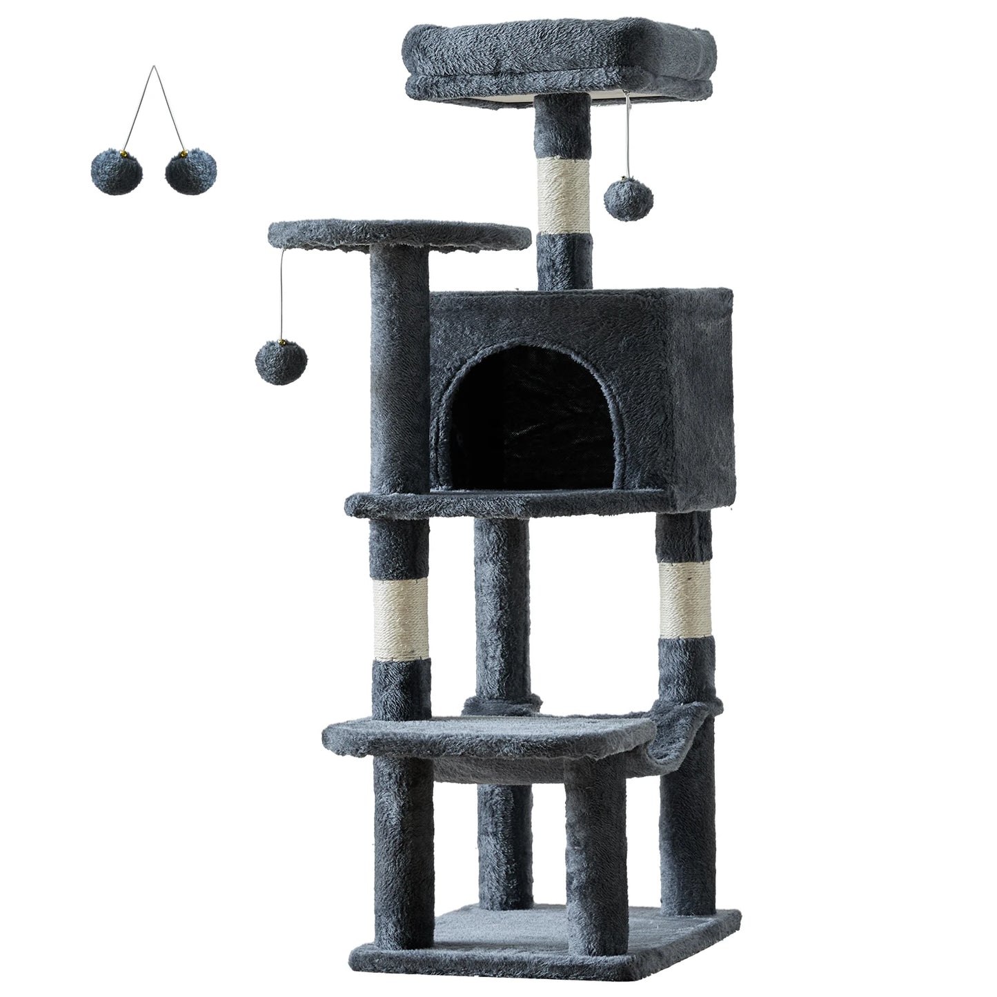 44in Tall Multi-Cat Climbing Cat Tree Tower