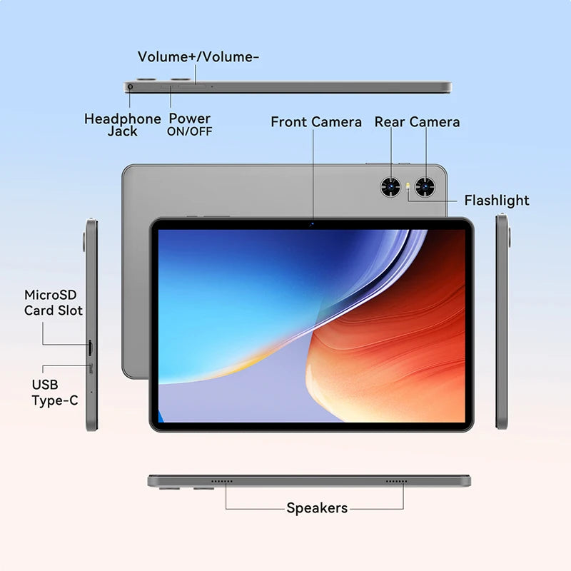 10.1" 2025 Tablet Android 15