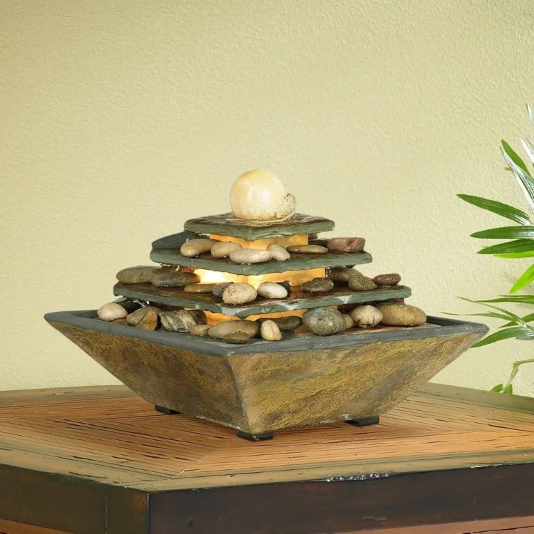 Zen Stone Feng Shui Ball Water Fountain