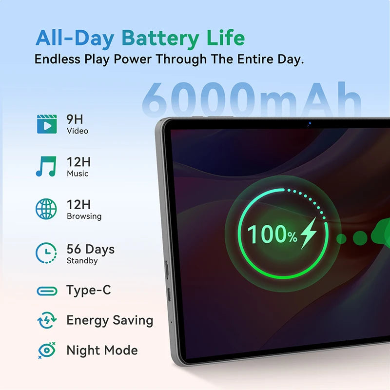 10.1" 2025 Tablet Android 15