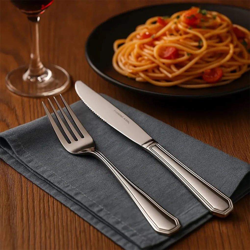 16-Pieces Luxury Premium Silverware Dinnerware Tableware Set