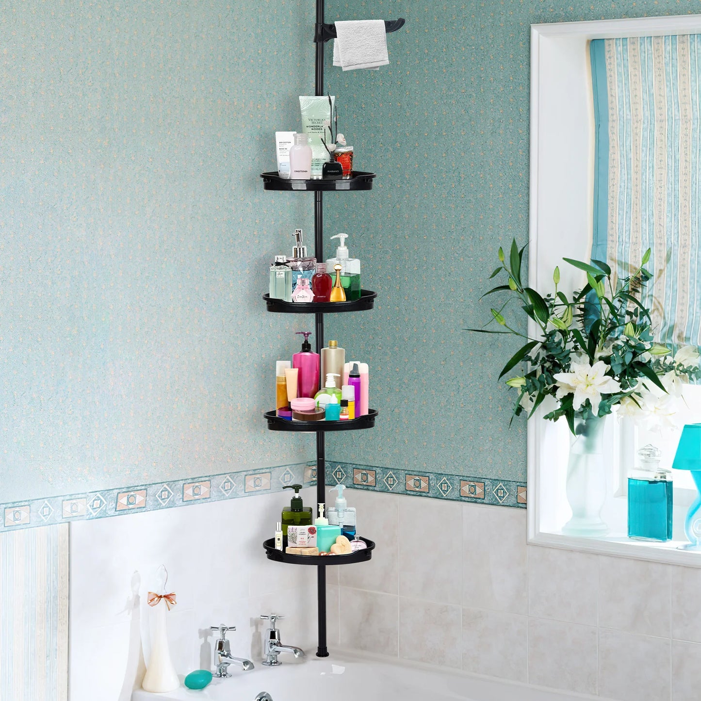Corner Shower Caddy With 4 Basket Shelves
