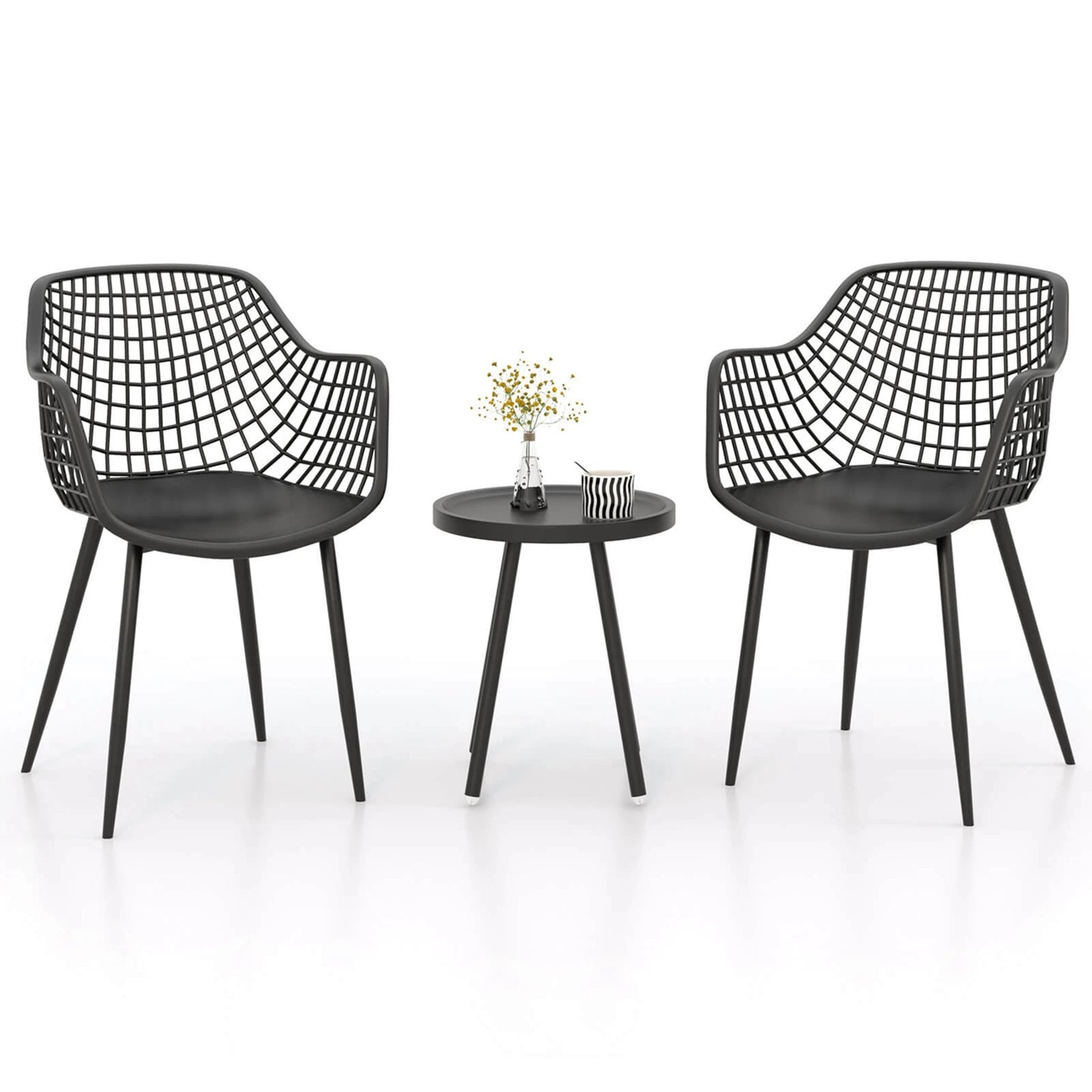 3 Piece Patio Bistro Set All Weather