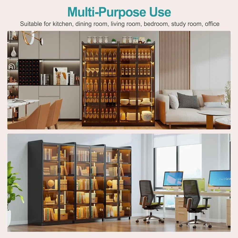 5 Tier Bookcase Display Cabinet
