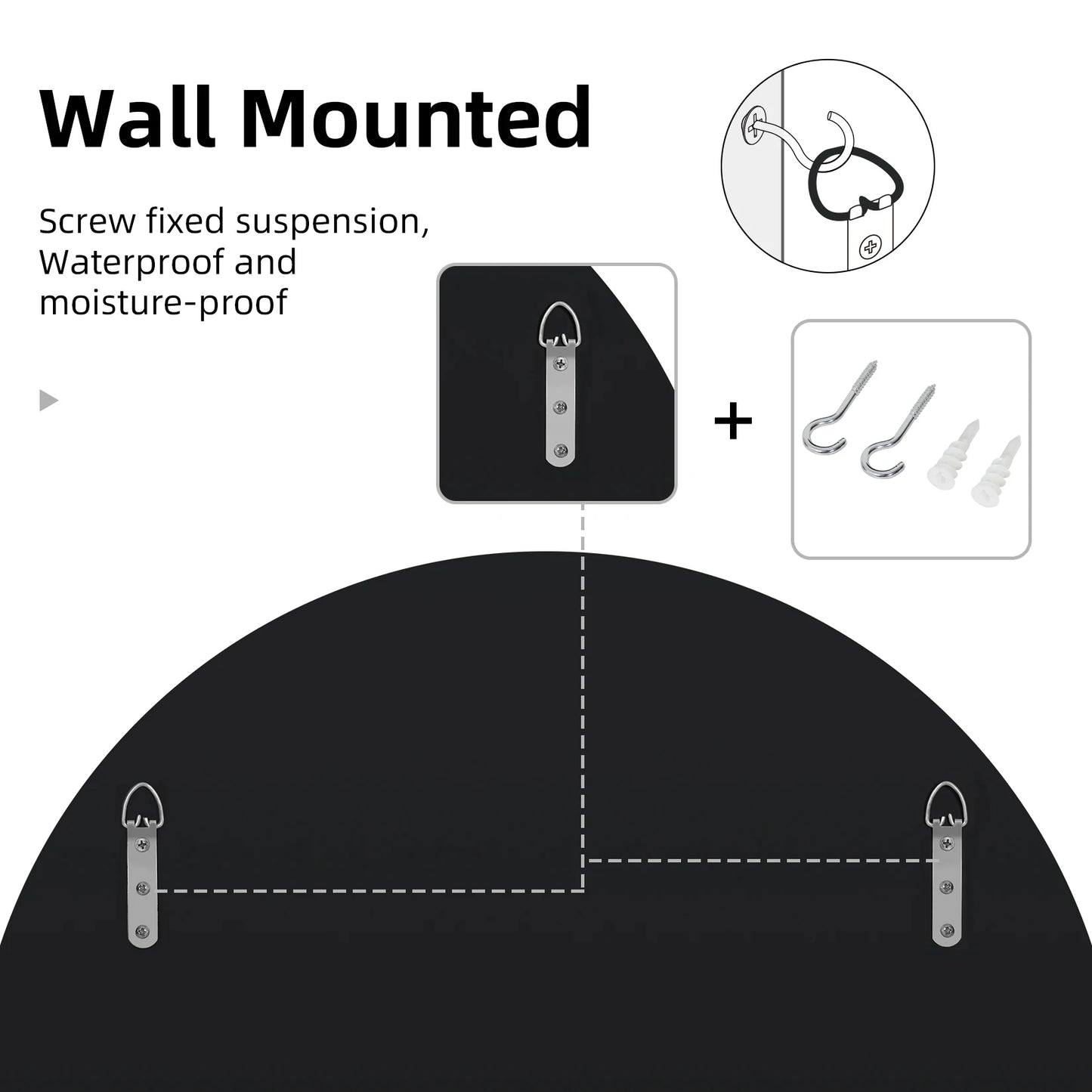 Round Sunburst Wall Mirror Beveled Edge