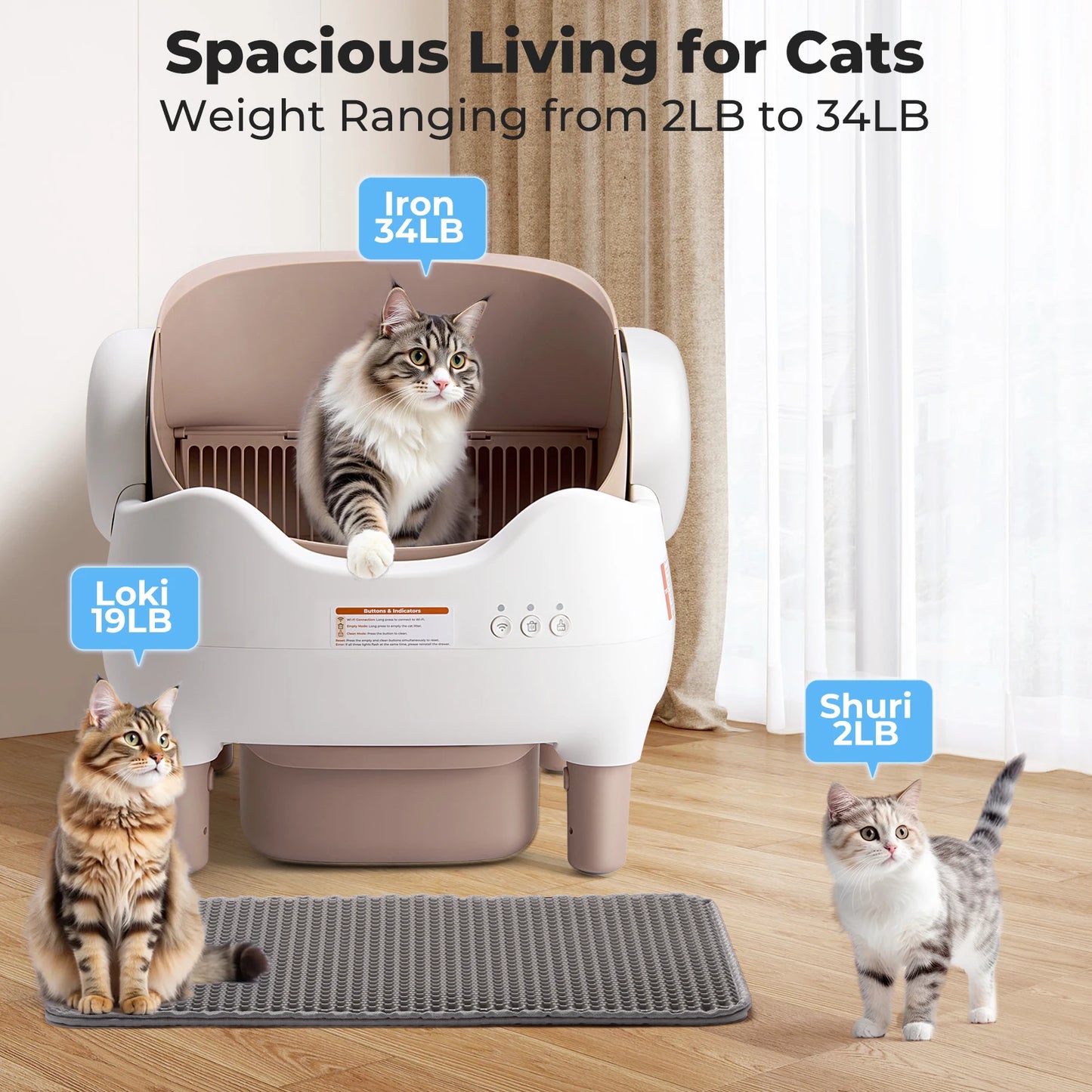 Self Cleaning Litter Box, Automatic Litter Box