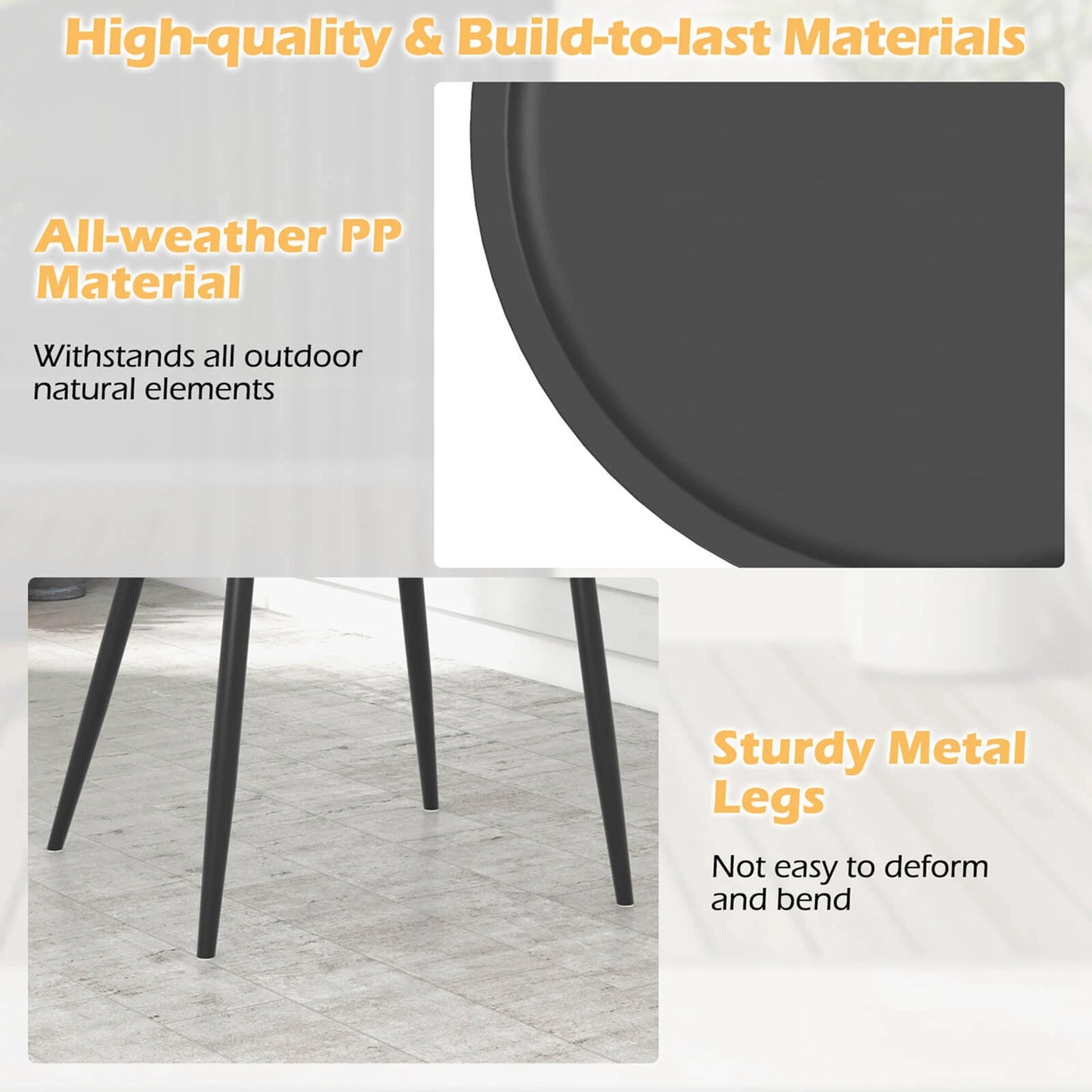 3 Piece Patio Bistro Set All Weather