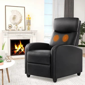 Recliner Chair Massage Fabric Theater Lumbar Support