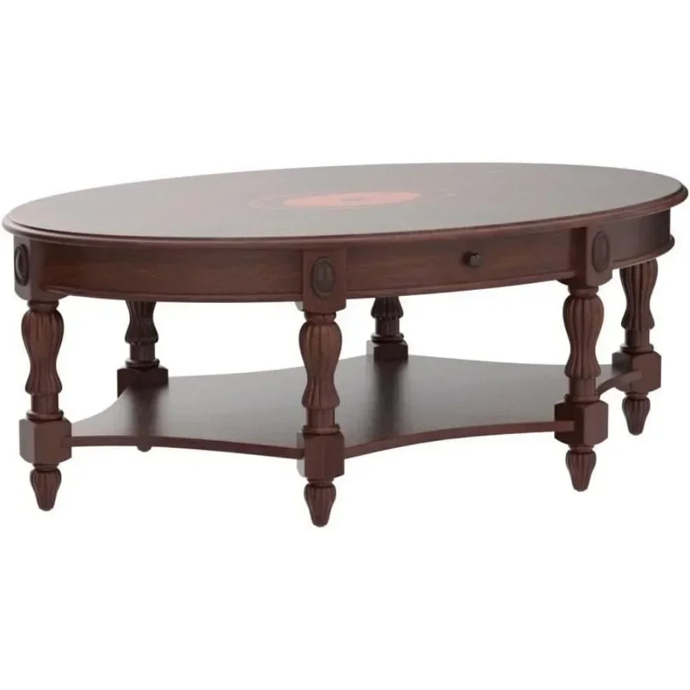 Solid Wood Coffee Table with Drawer