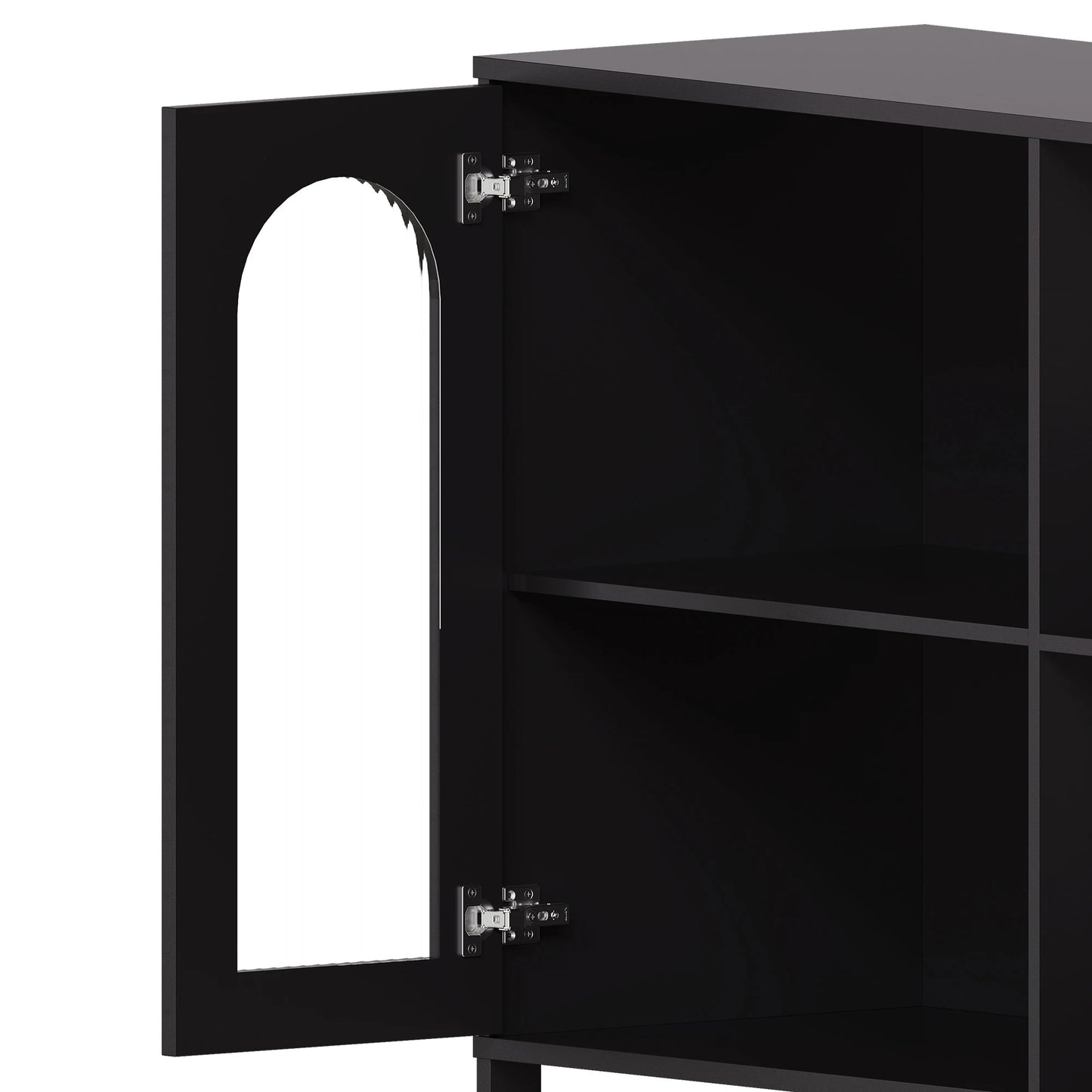 Modern Sideboard Buffet Cabinet with Glass Doors