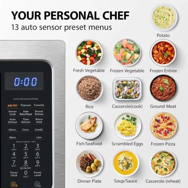 4-in-1 Countertop Microwave , Convection, Air Fryer Combo