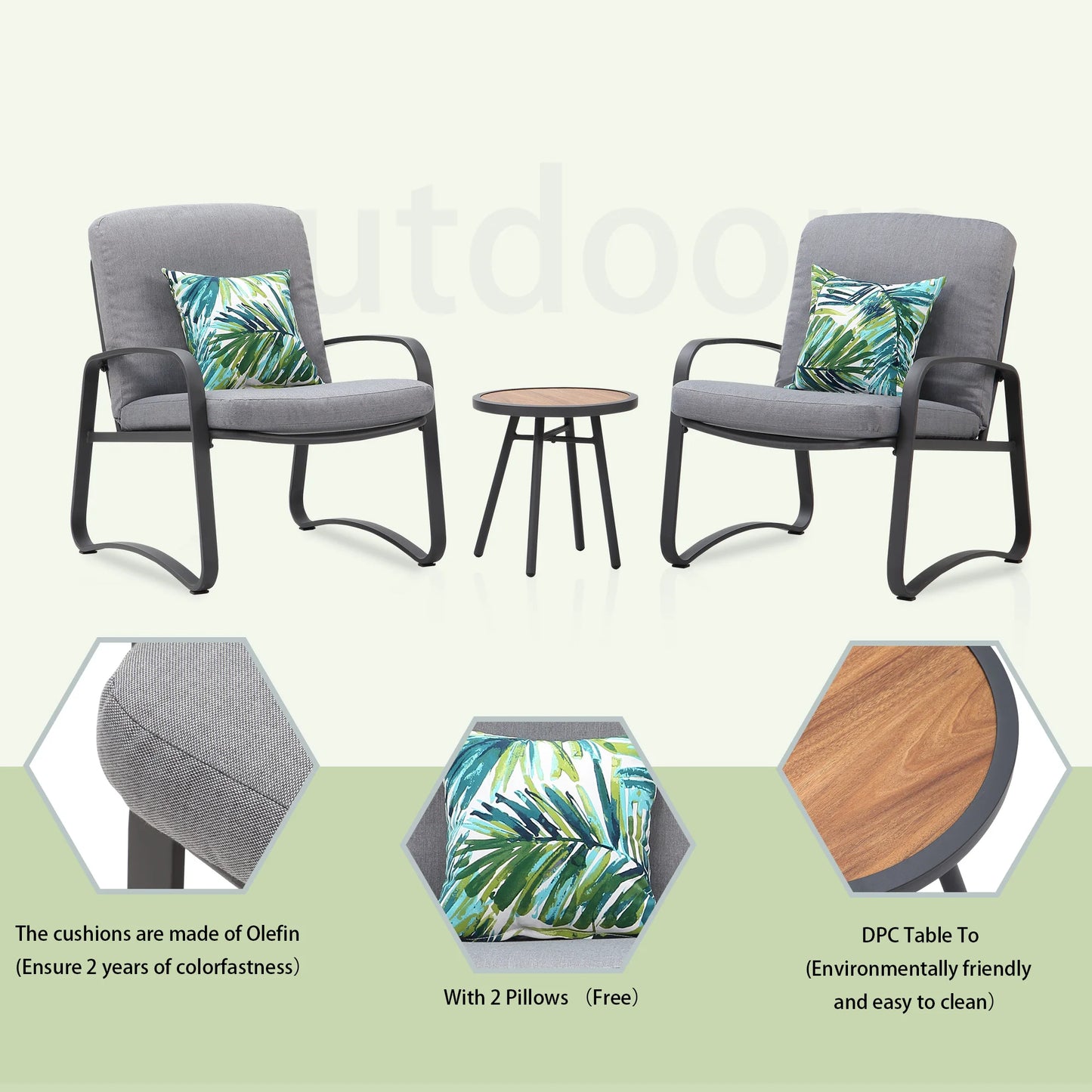 3 Piece Rocking Bistro Set