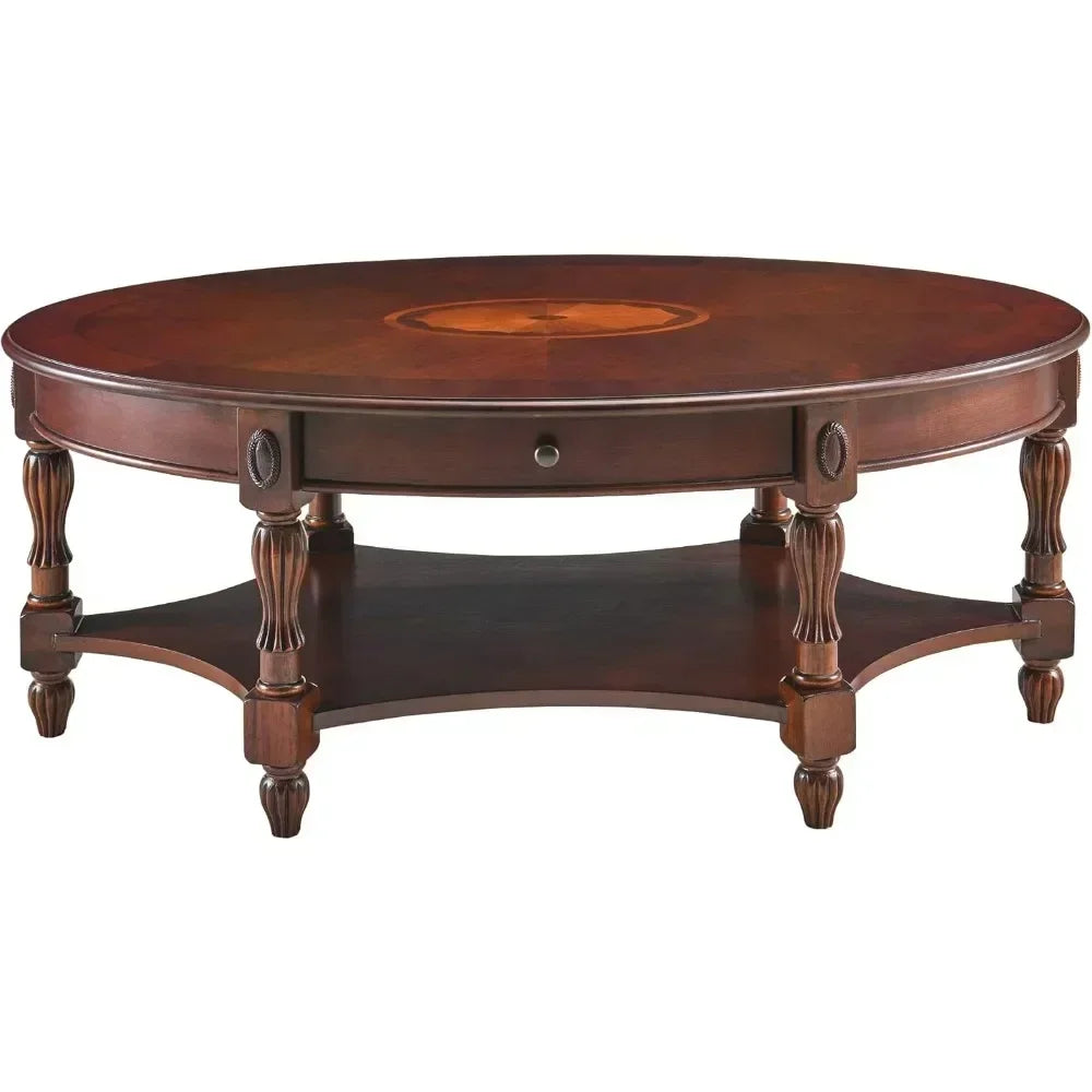 Solid Wood Coffee Table with Drawer