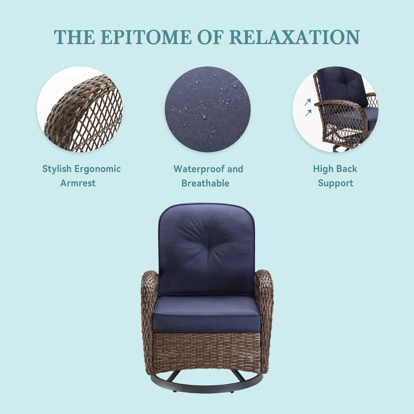 3 Piece Patio Furniture Set