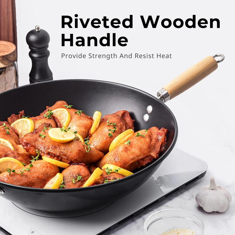 Easy Clean Carbon Steel Non-Stick Wok
