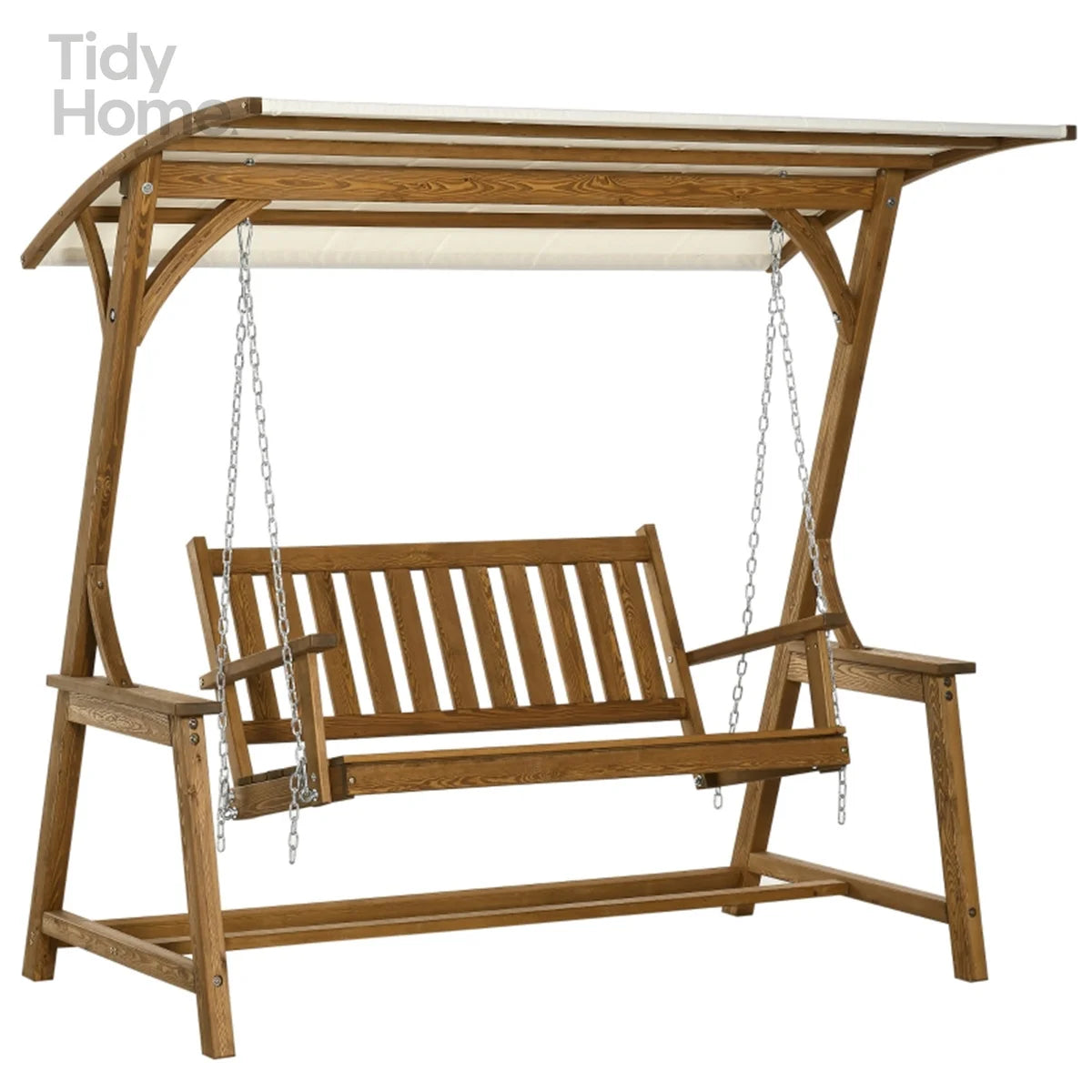 Outdoor Swing Loveseat with Canopy