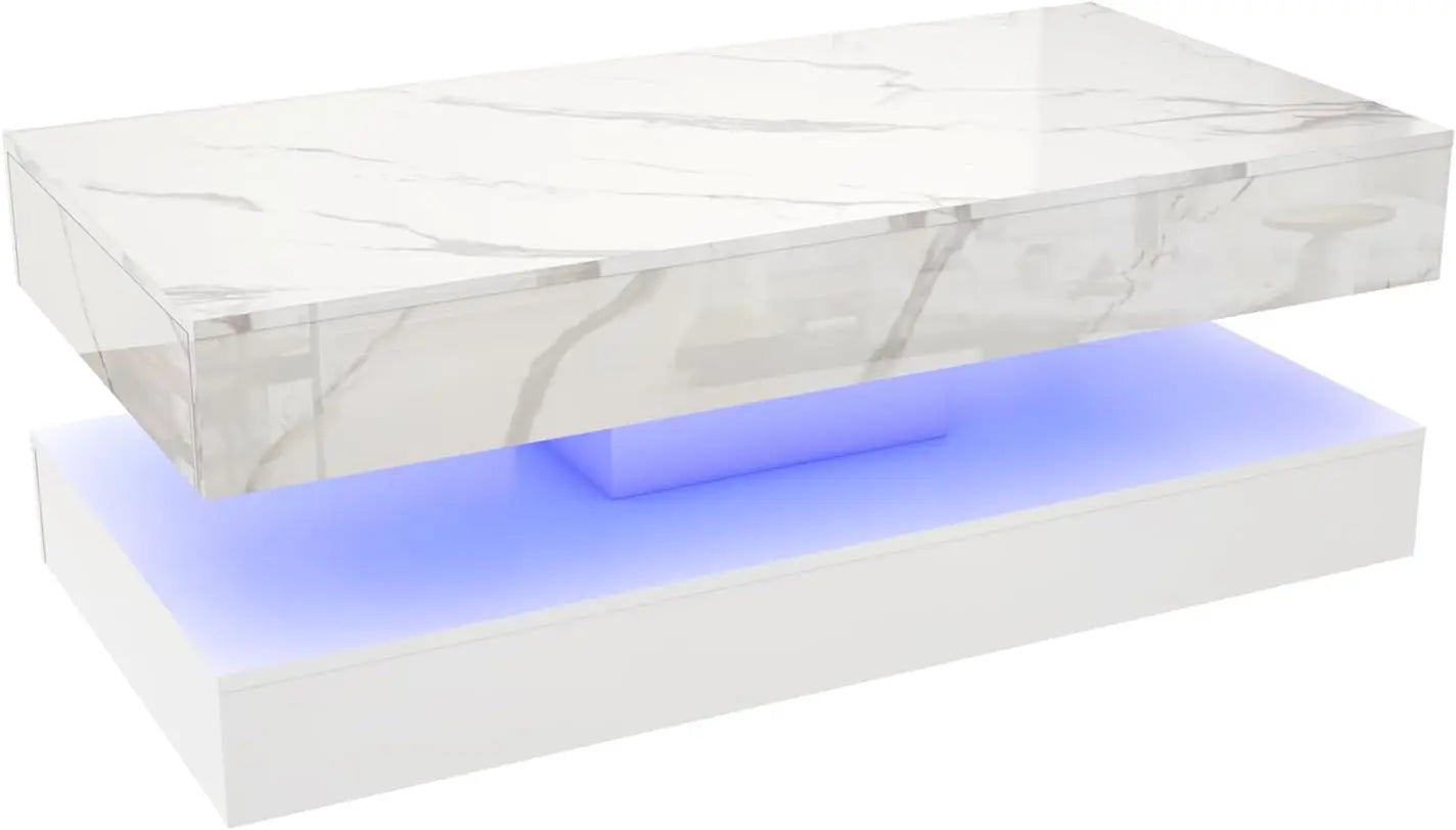 Modern Stylish Coffee Table with LED Lights