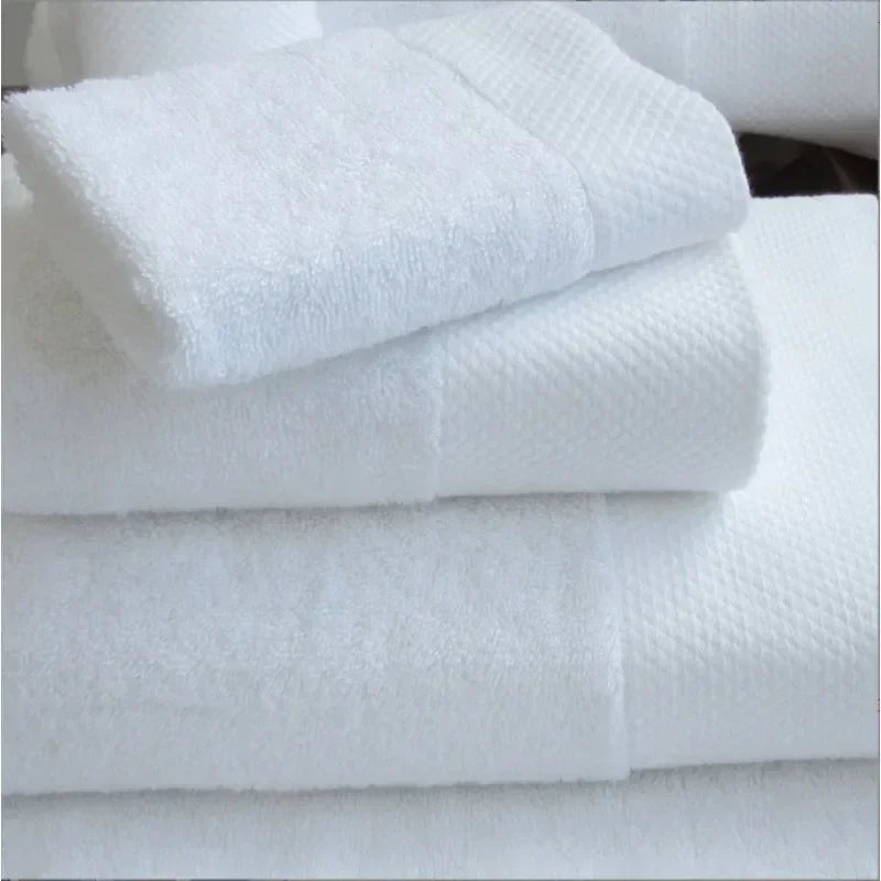 Embroidered Crown White Bath Towels