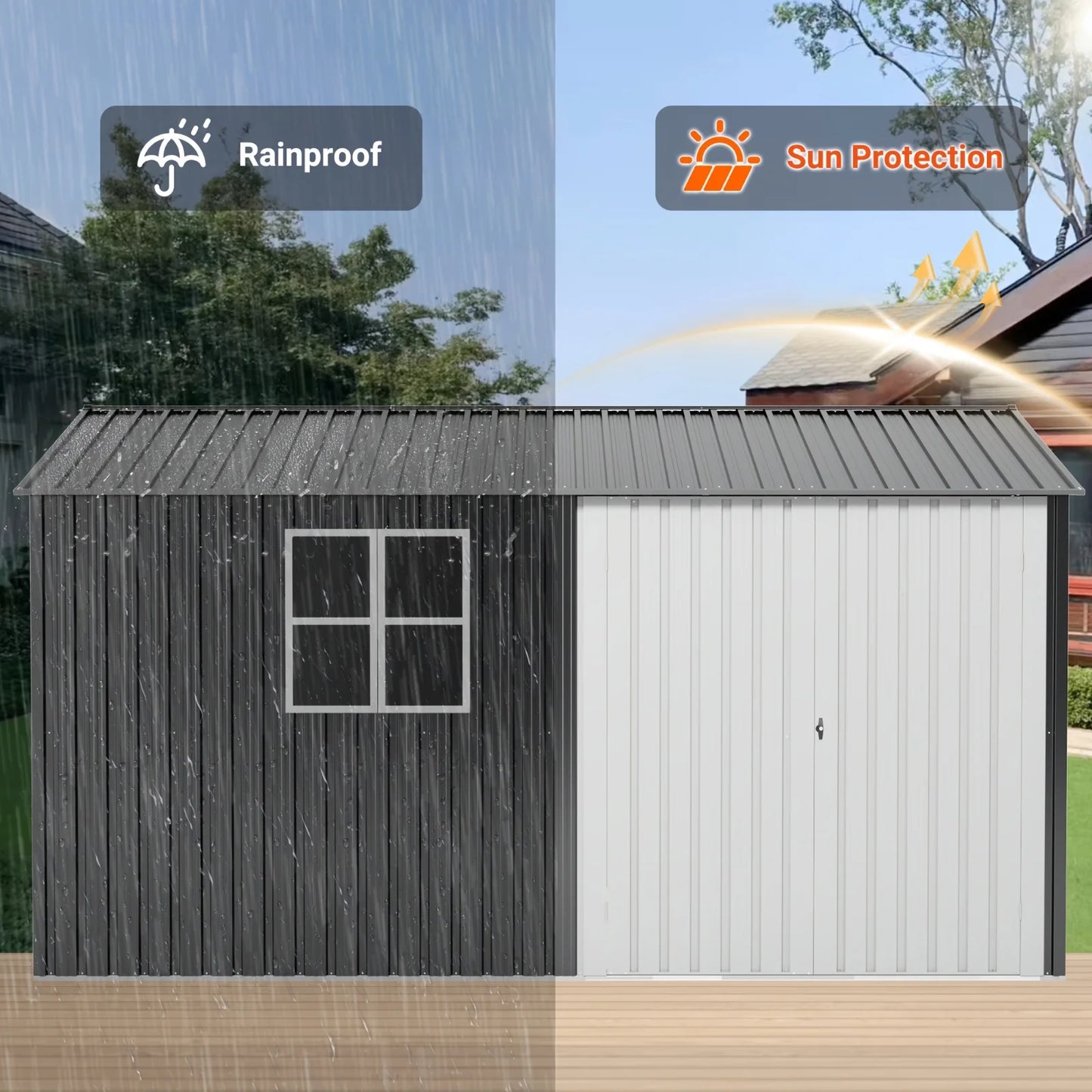 10x12 FT Outdoor Metal Storage Shed