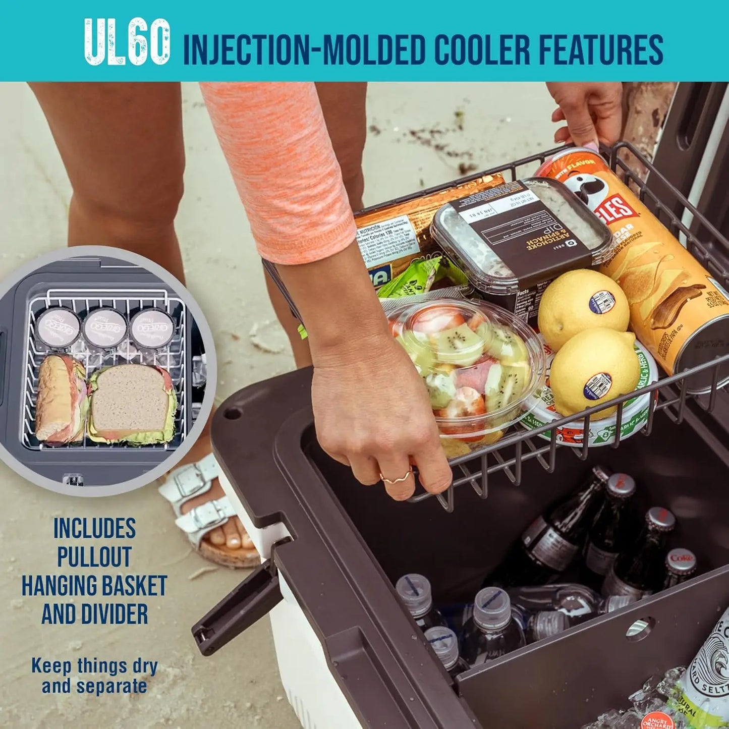 60 QT Ultra-Light Injection Molded Cooler