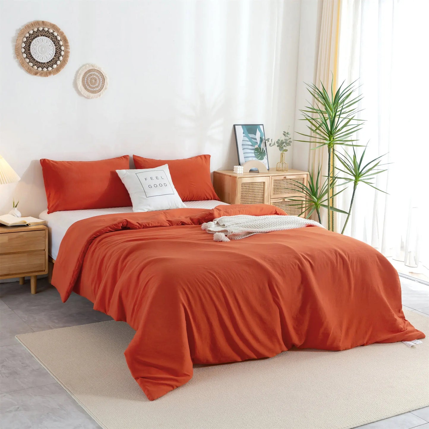 Soft Reversible Washable Bedding Comforter Set