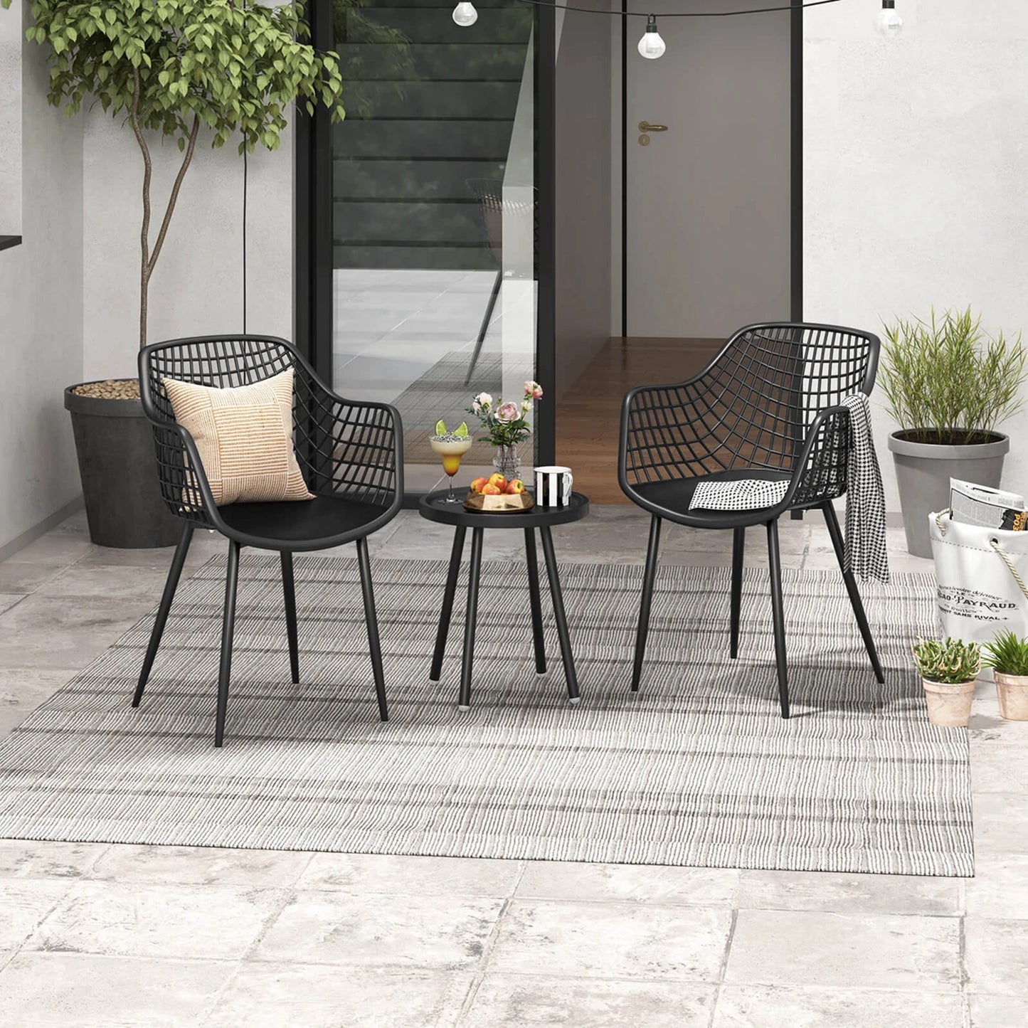 3 Piece Patio Bistro Set All Weather