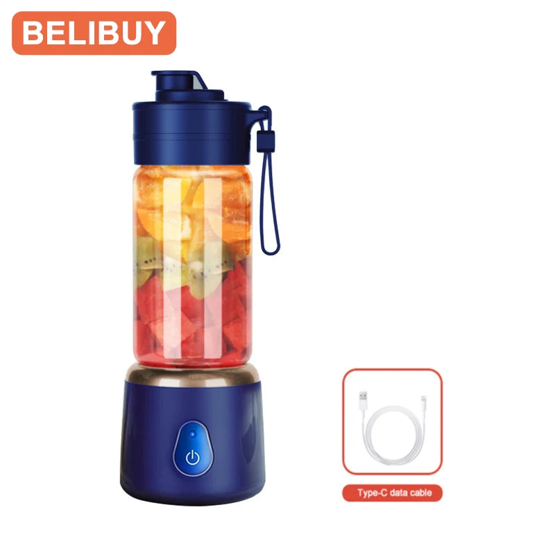 Portable Blender Electric Juicer 600ML Fruit Mixers