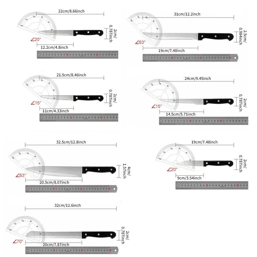 Stainless Steel Kitchen Knives Sets