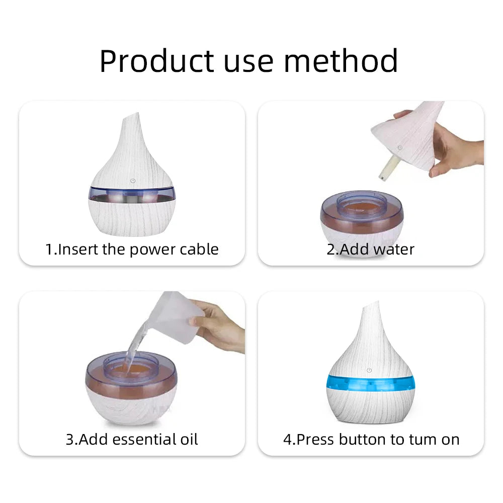 300ml USB Essential Oil Diffusers